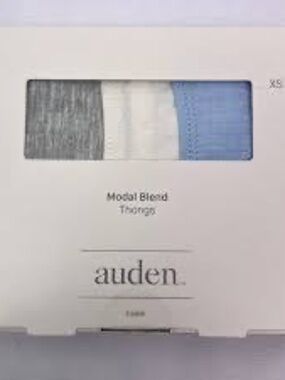 Auden Modal Blend Thongs - Gray, White, Blue 3pk nwt